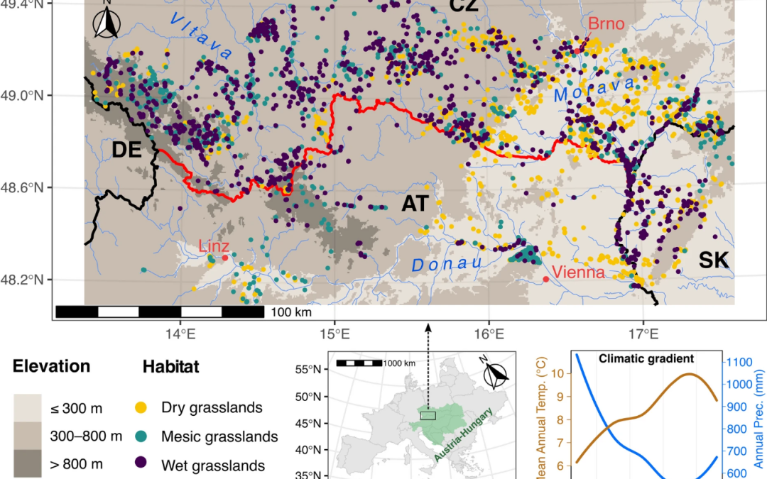 Článek v Landscape Ecology o vlivu využívání krajiny 19. století na současnou vegetaci trávníků